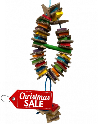 Parrot-Supplies Stacks Of Shredding Card Oval Parrot Toy